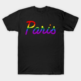 Paris Gay Pride Parade Rainbow Flag T-Shirt